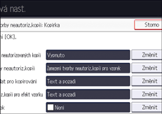 Ilustrace displeje ovládacího panelu