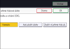 Ilustrace displeje ovládacího panelu