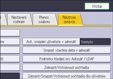 Ilustrace displeje ovládacího panelu