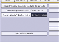 Ilustrace displeje ovládacího panelu