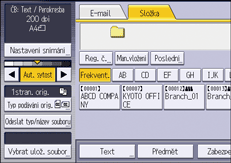 Ilustrace ovládacího panelu