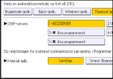 Operation panel screen illustration