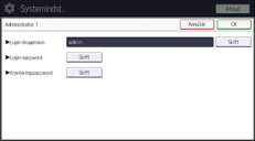 Operation panel screen illustration