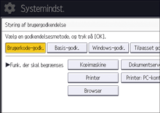 Operation panel screen illustration