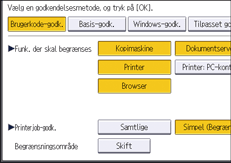 Operation panel screen illustration
