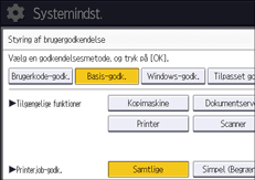 Operation panel screen illustration