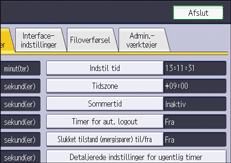 Operation panel screen illustration