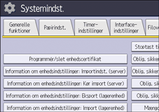 Operation panel screen illustration