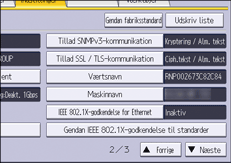 Operation panel screen illustration