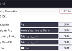 Operation panel screen illustration