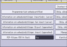 Operation panel screen illustration
