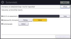 Operation panel screen illustration