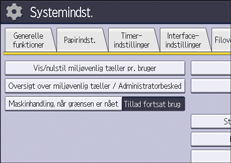 Operation panel screen illustration