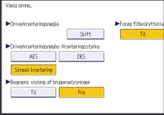 Operation panel screen illustration