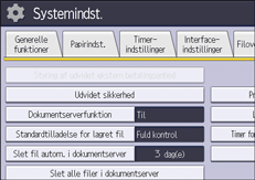 Operation panel screen illustration