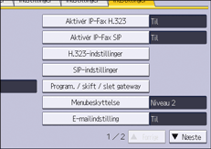 Operation panel screen illustration