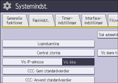 Operation panel screen illustration