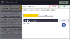 Operation panel screen illustration