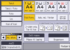 Operation panel screen illustration