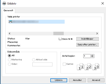 Illustration af driverskærmbillede