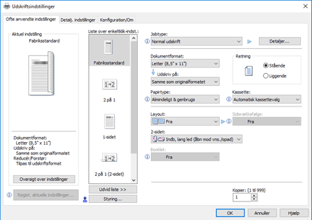 Illustration af driverskærmbillede