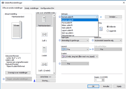 Illustration af driverskærmbillede