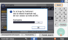 Operation panel screen illustration