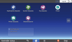 Operation panel screen illustration