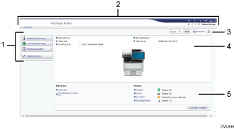 Nummereret illustration af webbrowser-skærm