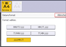 Abbildung Bedienfeld-Display