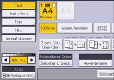 Abbildung Bedienfeld-Display