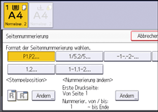 Abbildung Bedienfeld-Display
