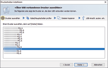Abbildung Treiberbildschirm