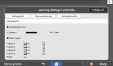 Abbildung Bedienfeld-Display