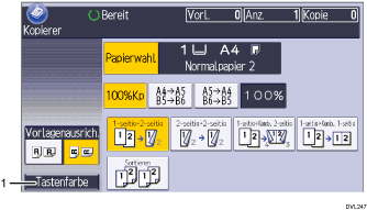 Nummerierte Abbildung Bedienfeld-Display