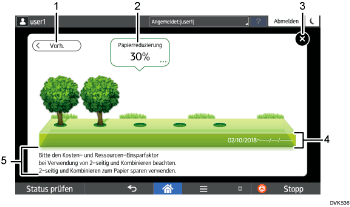 Nummerierte Abbildung zur Modusänderung