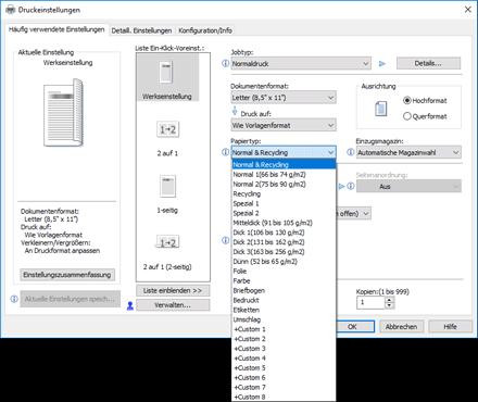 Abbildung Treiberbildschirm