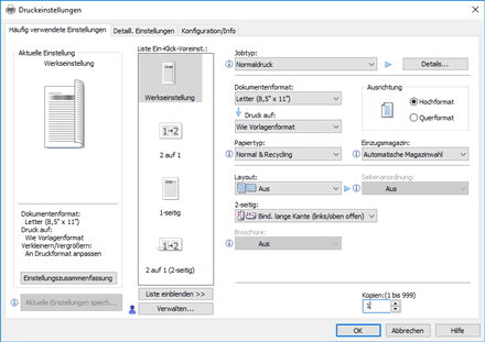 Abbildung Treiberbildschirm