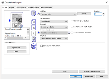 Abbildung Treiberbildschirm