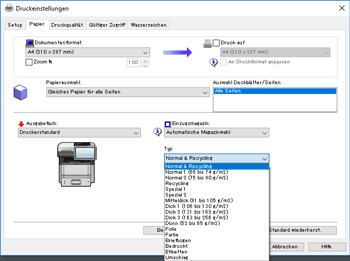 Abbildung Treiberbildschirm