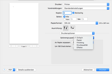 Abbildung Treiberbildschirm