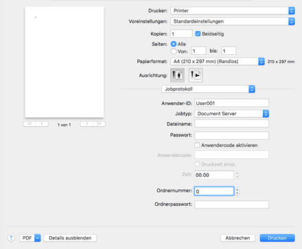 Abbildung Treiberbildschirm