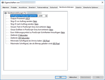 Abbildung Treiberbildschirm