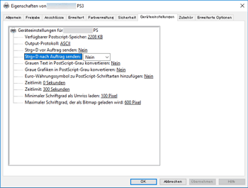 Abbildung Treiberbildschirm