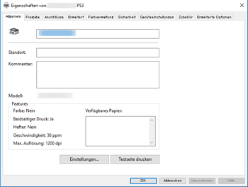 Abbildung Treiberbildschirm