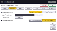 Abbildung Bedienfeld-Display