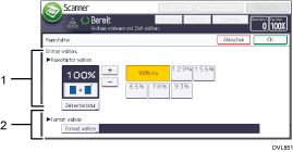 Nummerierte Abbildung Bedienfeld-Display