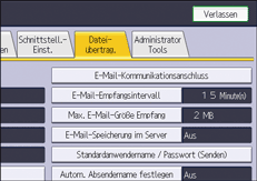 Abbildung Bedienfeld-Display
