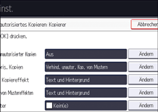 Abbildung Bedienfeld-Display