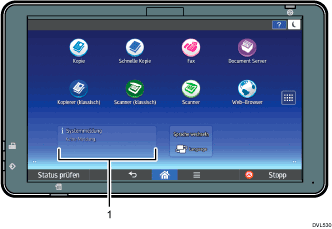 Nummerierte Abbildung des Bedienfelds